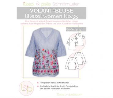 Papierschnittmuster - Volant Bluse No. 35 - Damen- Lillesol & Pelle